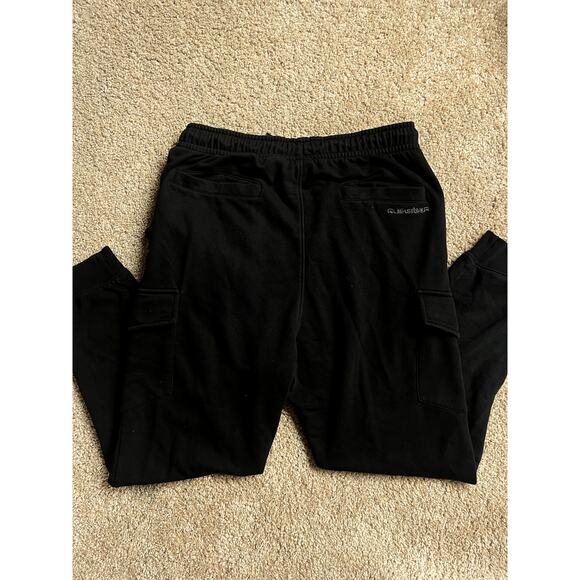 Quiksilver Men’s Black Jogger Sweatpants Size Medium Y2K Vintage Surfer Skate - Picture 5 of 9